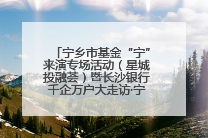 宁乡市基金“宁”来演专场活动（星城投融荟）暨长沙银行千企万户大走访·宁乡专场活动举行