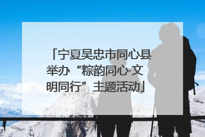 宁夏吴忠市同心县举办“粽韵同心·文明同行”主题活动