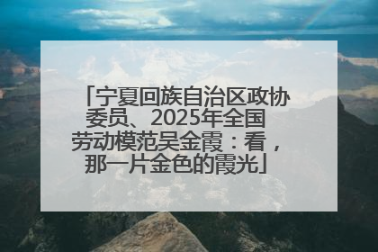 宁夏回族自治区政协委员、2025年全国劳动模范吴金霞：看，那一片金色的霞光