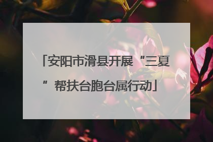 安阳市滑县开展“三夏”帮扶台胞台属行动