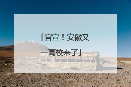 官宣！安徽又一高校来了