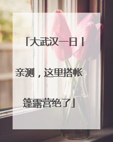 大武汉一日丨亲测，这里搭帐篷露营绝了