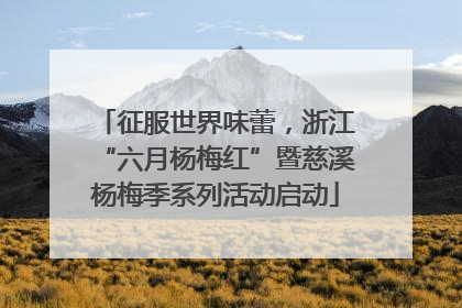 征服世界味蕾，浙江“六月杨梅红”暨慈溪杨梅季系列活动启动