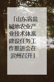 山东省盐碱地农业产业技术体系建设任务工作推进会在滨州召开