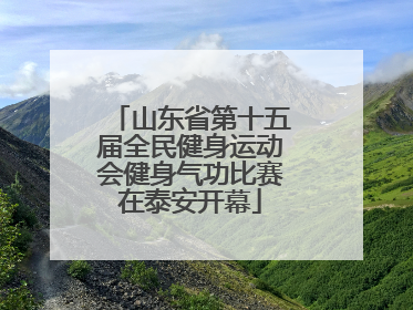 山东省第十五届全民健身运动会健身气功比赛在泰安开幕