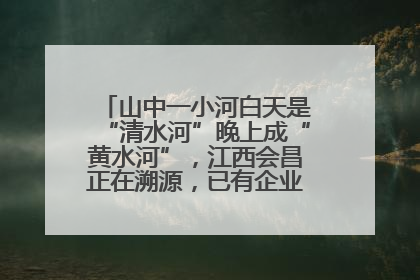 山中一小河白天是“清水河”晚上成“黄水河”，江西会昌正在溯源，已有企业被要求停工