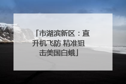 市湖滨新区：直升机飞防 精准狙击美国白蛾