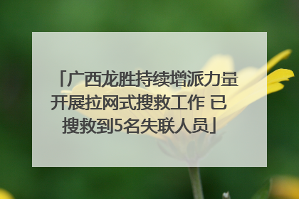 广西龙胜持续增派力量开展拉网式搜救工作 已搜救到5名失联人员