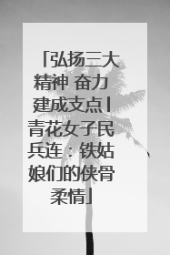 弘扬三大精神 奋力建成支点│青花女子民兵连：铁姑娘们的侠骨柔情