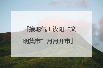 接地气！汝阳“文明集市”月月开市
