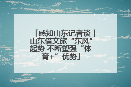 感知山东记者谈丨山东借文旅“东风”起势 不断塑强“体育+”优势