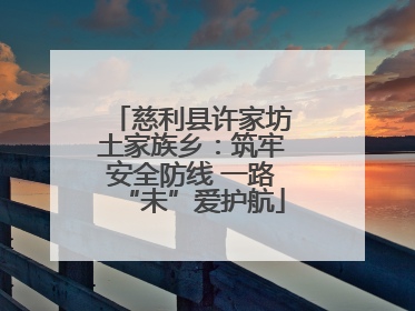 慈利县许家坊土家族乡：筑牢安全防线 一路“未”爱护航
