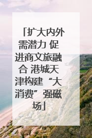 扩大内外需潜力 促进商文旅融合 港城天津构建“大消费”强磁场
