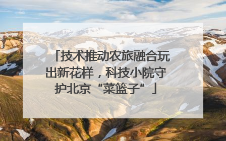 技术推动农旅融合玩出新花样，科技小院守护北京“菜篮子”