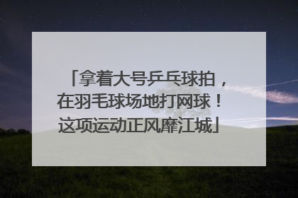 拿着大号乒乓球拍，在羽毛球场地打网球！这项运动正风靡江城