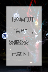 拉车门开“盲盒”，济源公安：已拿下