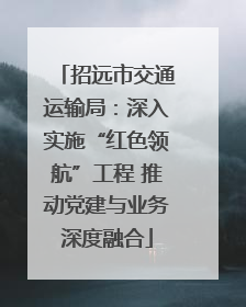 招远市交通运输局：深入实施“红色领航”工程 推动党建与业务深度融合