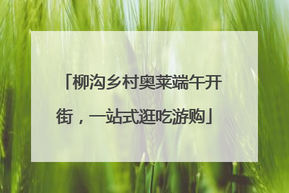 柳沟乡村奥莱端午开街，一站式逛吃游购