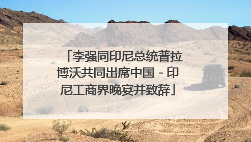 李强同印尼总统普拉博沃共同出席中国－印尼工商界晚宴并致辞