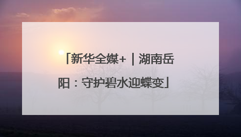 新华全媒+｜湖南岳阳：守护碧水迎蝶变