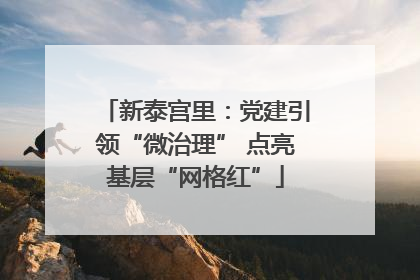 新泰宫里：党建引领“微治理” 点亮基层“网格红”