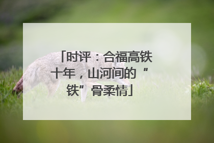 时评：合福高铁十年，山河间的“铁”骨柔情