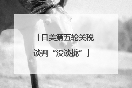 日美第五轮关税谈判“没谈拢”