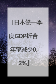 日本第一季度GDP折合年率减少0.2%