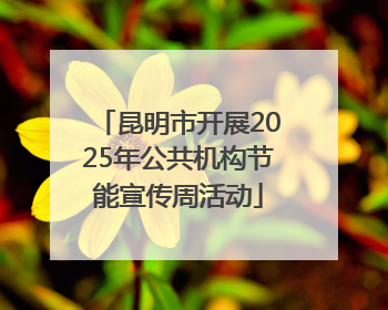 昆明市开展2025年公共机构节能宣传周活动