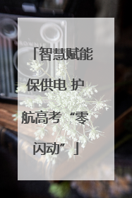 智慧赋能保供电 护航高考“零闪动”