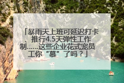 暴雨天上班可延迟打卡、推行4.5天弹性工作制……这些企业花式宠员工你“慕”了吗？