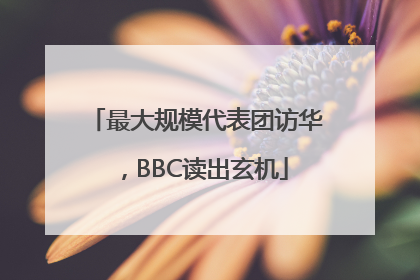 最大规模代表团访华，BBC读出玄机