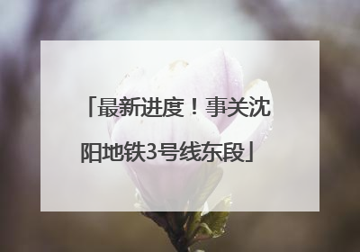 最新进度！事关沈阳地铁3号线东段