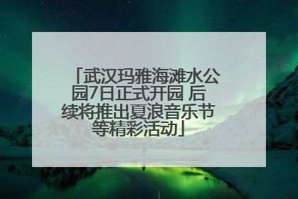 武汉玛雅海滩水公园7日正式开园 后续将推出夏浪音乐节等精彩活动