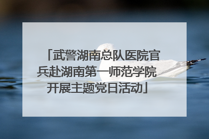 武警湖南总队医院官兵赴湖南第一师范学院开展主题党日活动