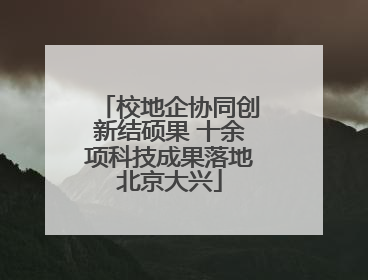 校地企协同创新结硕果 十余项科技成果落地北京大兴