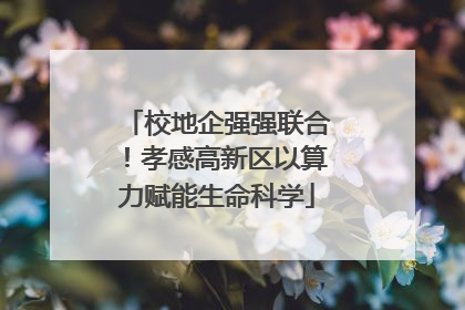 校地企强强联合！孝感高新区以算力赋能生命科学