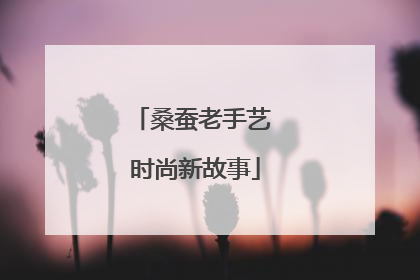 桑蚕老手艺 时尚新故事