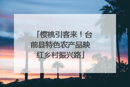 樱桃引客来！台前县特色农产品映红乡村振兴路