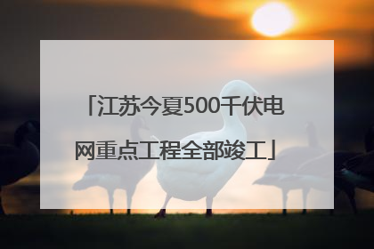 江苏今夏500千伏电网重点工程全部竣工