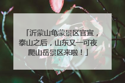 沂蒙山龟蒙景区官宣，泰山之后，山东又一可夜爬山岳景区来啦！