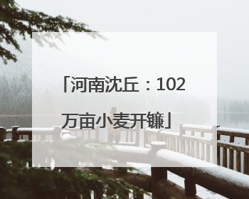 河南沈丘：102 万亩小麦开镰