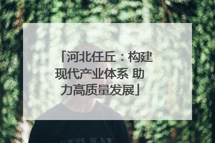 河北任丘：构建现代产业体系 助力高质量发展