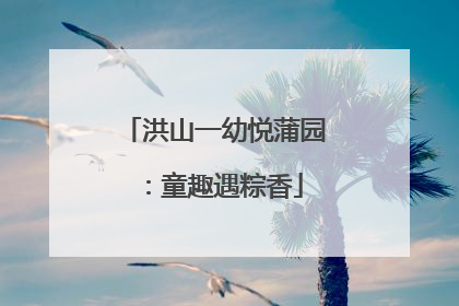 洪山一幼悦蒲园：童趣遇粽香