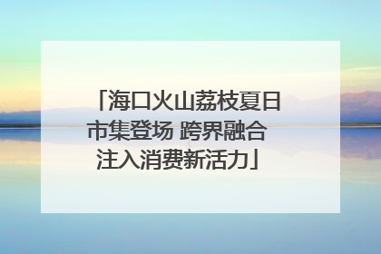 海口火山荔枝夏日市集登场 跨界融合注入消费新活力