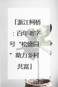浙江柯桥：百年老字号“松盛园”助力乡村共富