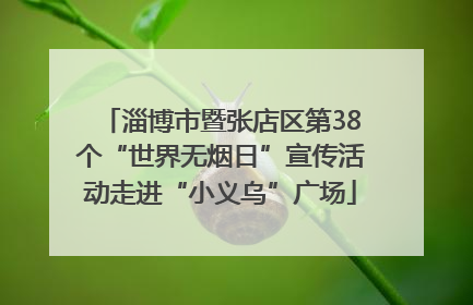 淄博市暨张店区第38个“世界无烟日”宣传活动走进“小义乌”广场