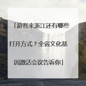 游客来浙江还有哪些打开方式？全省文化基因激活会议告诉你