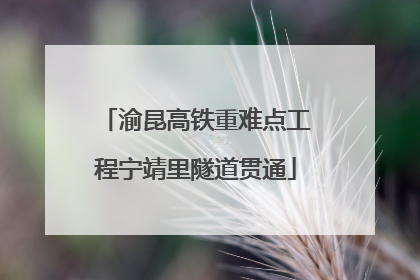 渝昆高铁重难点工程宁靖里隧道贯通