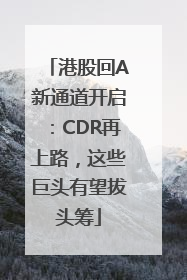 港股回A新通道开启：CDR再上路，这些巨头有望拔头筹